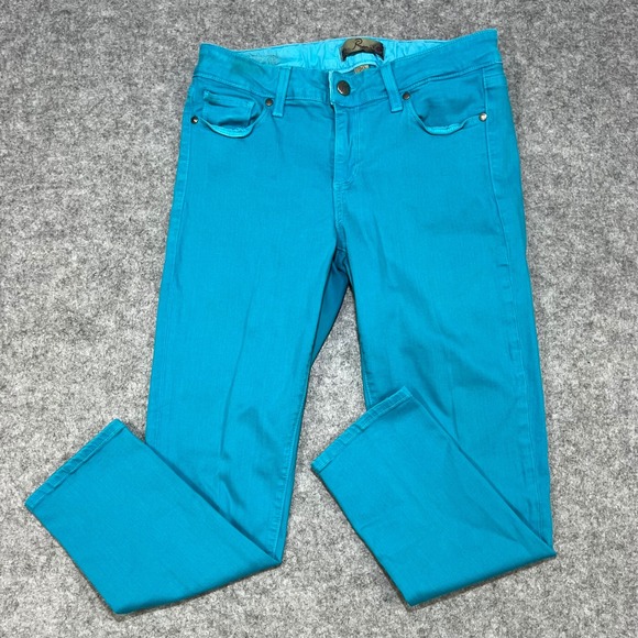 PAIGE Denim - Paige Transcend Skyline Ankle‎ Skinny Jeans Teal Women's Size 29